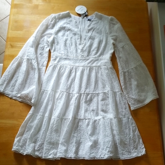 Lost + Wander Love Letters Mini Dress, White, M - Picture 5 of 16